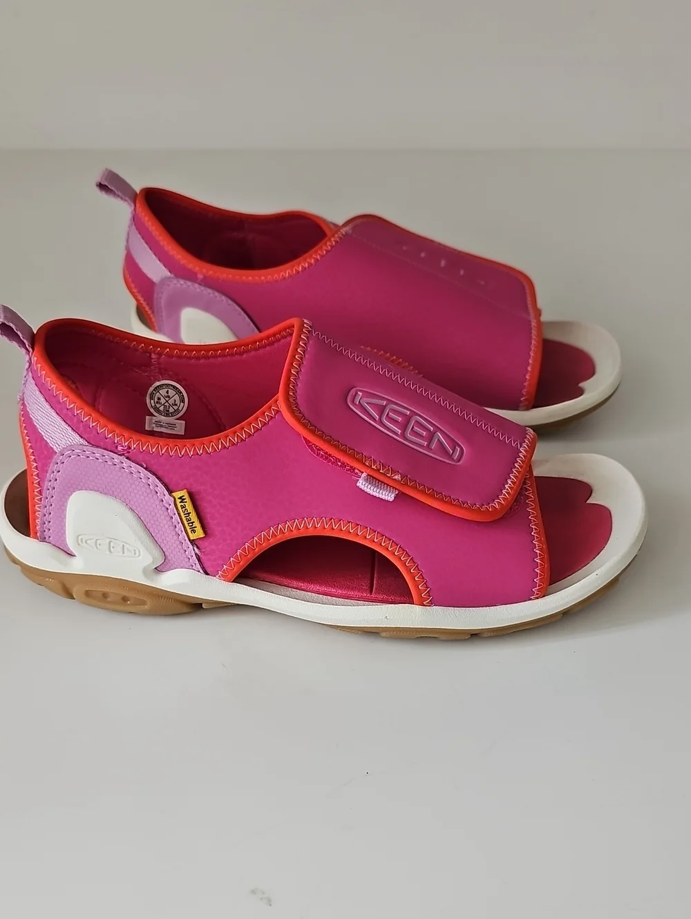KEEN Bright Pink Kids' Girls 4 Open-Toe Sandals